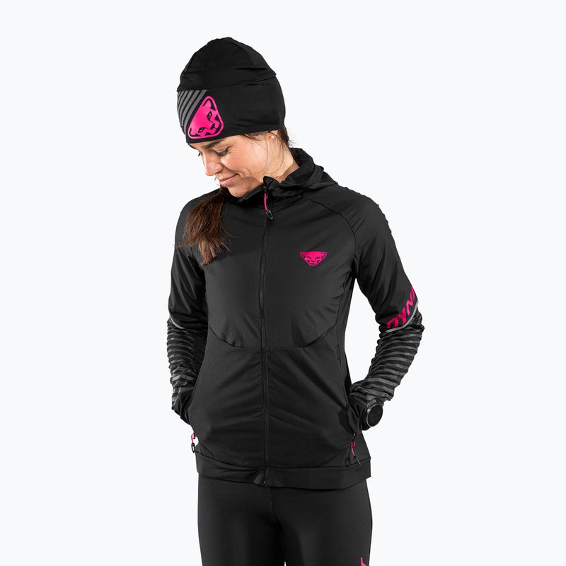 Moteriška bėgimo striukė DYNAFIT Alpine Reflective black out pink glo