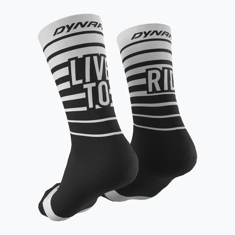 DYNAFIT Live To Ride dviratininkų kojinės juodai baltos 08-0000071746 2