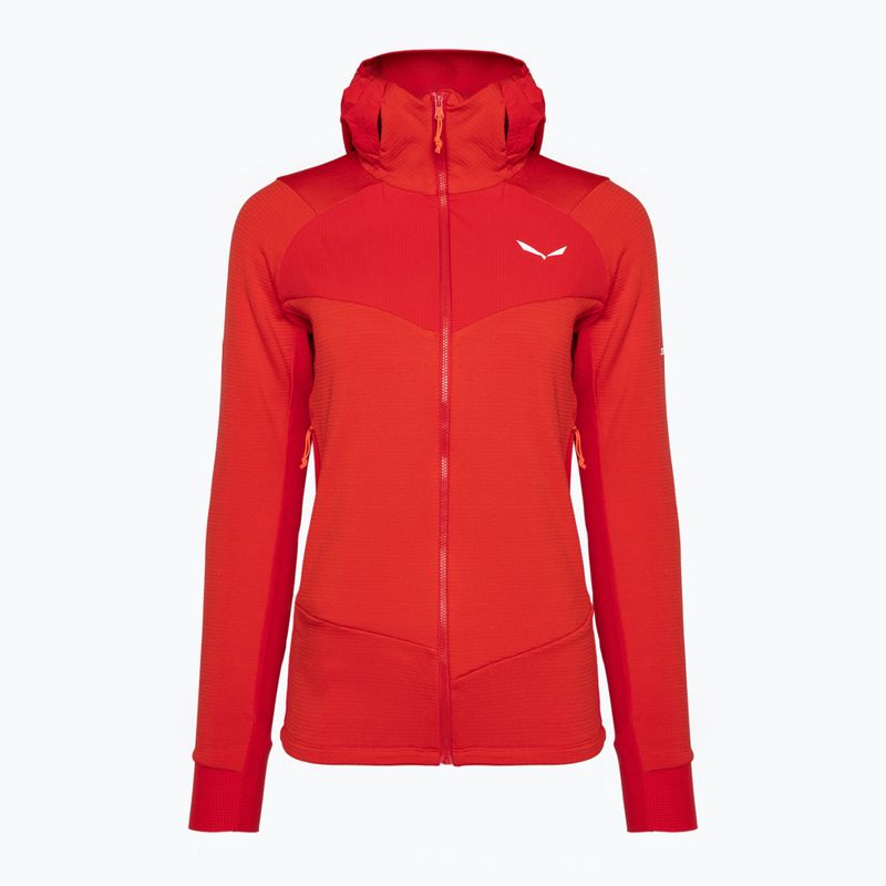 Salewa moteriškas džemperis Agner Polarlite su gobtuvu raudonas 00-0000028558
