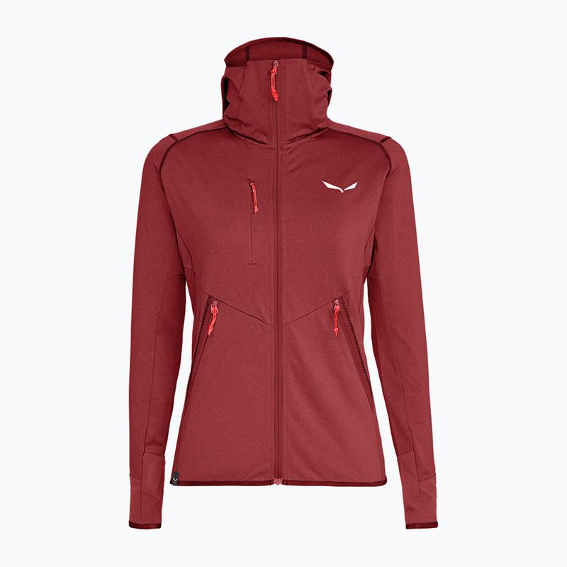 Salewa moteriška vilnonė striukė Agner Hybrid PL/DST FZ Hoody tamsiai raudona 00-0000027372 4