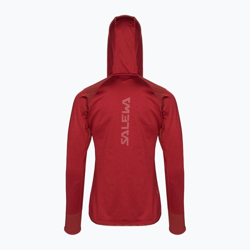 Salewa moteriška vilnonė striukė Agner Hybrid PL/DST FZ Hoody tamsiai raudona 00-0000027372 2