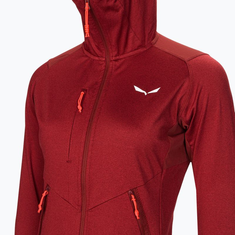 Salewa moteriška vilnonė striukė Agner Hybrid PL/DST FZ Hoody tamsiai raudona 00-0000027372 3