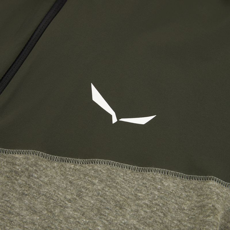 Vyriškas žygio džemperis Salewa Puez 2 Dry Hood FZ dark olive melange 3