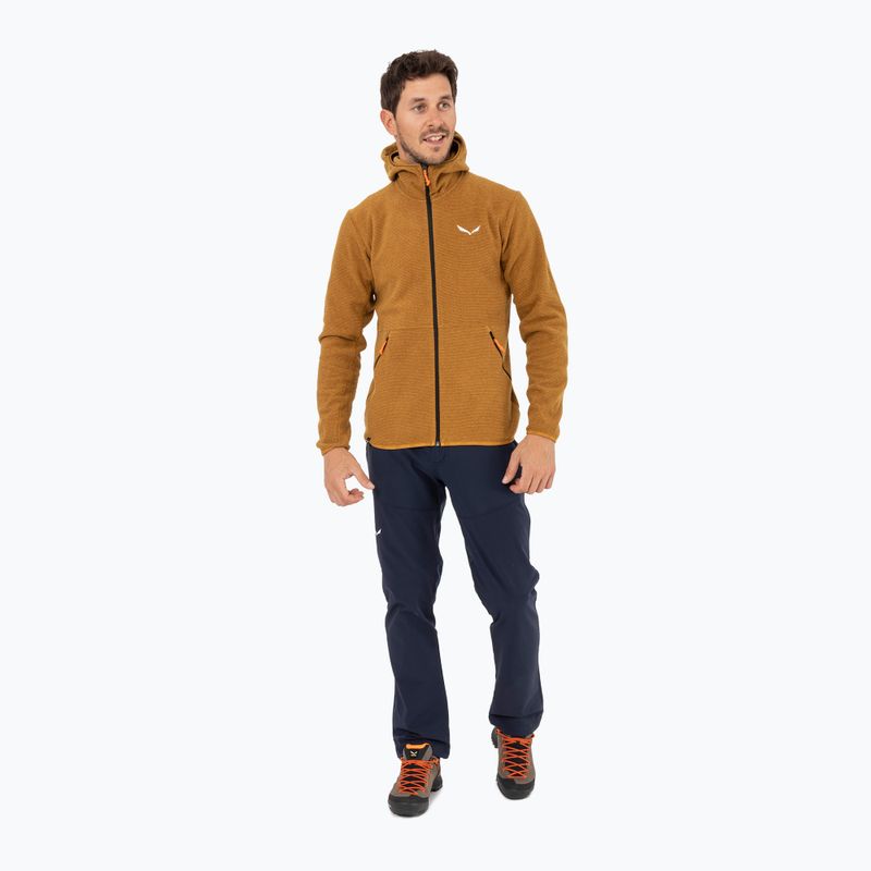 Vyriškas Salewa Nuvolo EN vilnonis džemperis golden brown melange 2
