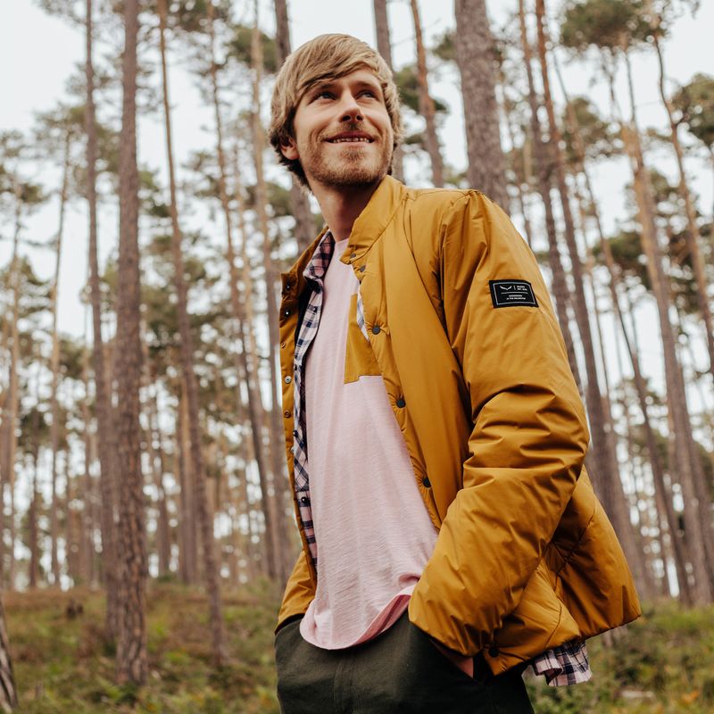 Vyriška lietaus striukė Salewa Fanes 3L Ptx Hemp 2/1 Parka golden brown int.7020 11