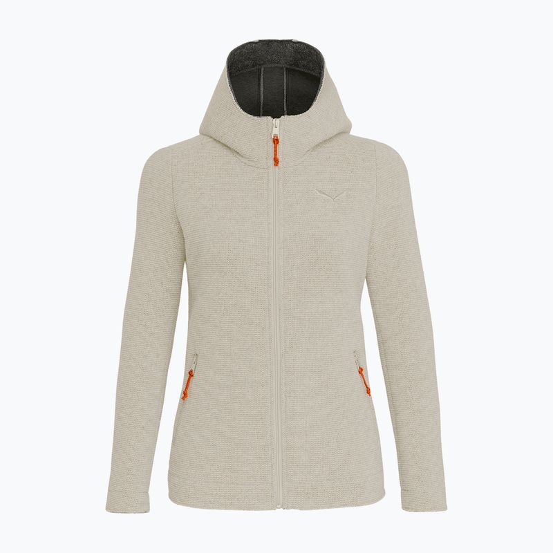 Moteriškas žygio džemperis Salewa Sarner 2L Wool Fz Hoody oatmeal 5