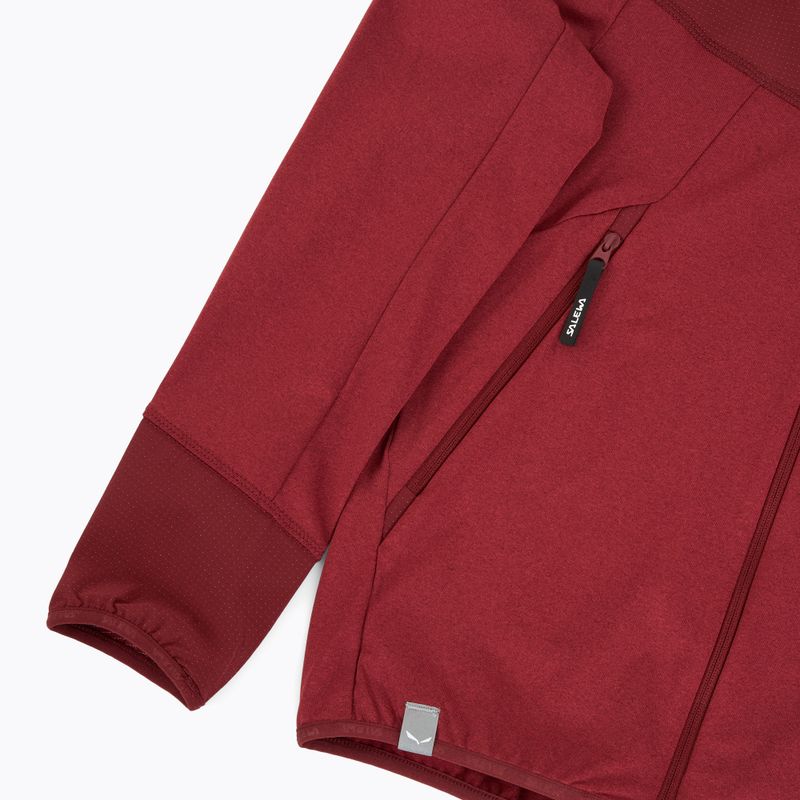 Vaikiškas žygio džemperis Salewa Agner Melange PL FZ Hoody syrah 4