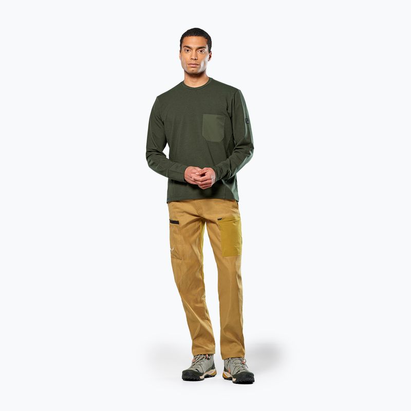 Vyriškas žygio džemperis Salewa Fanes Dry Pullover dark olive 2