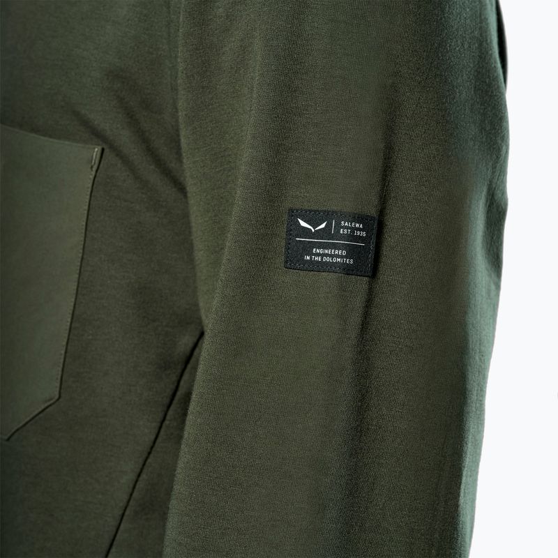 Vyriškas džemperis Salewa Fanes Dry Pullover tamsiai alyvuogių spalvos 5