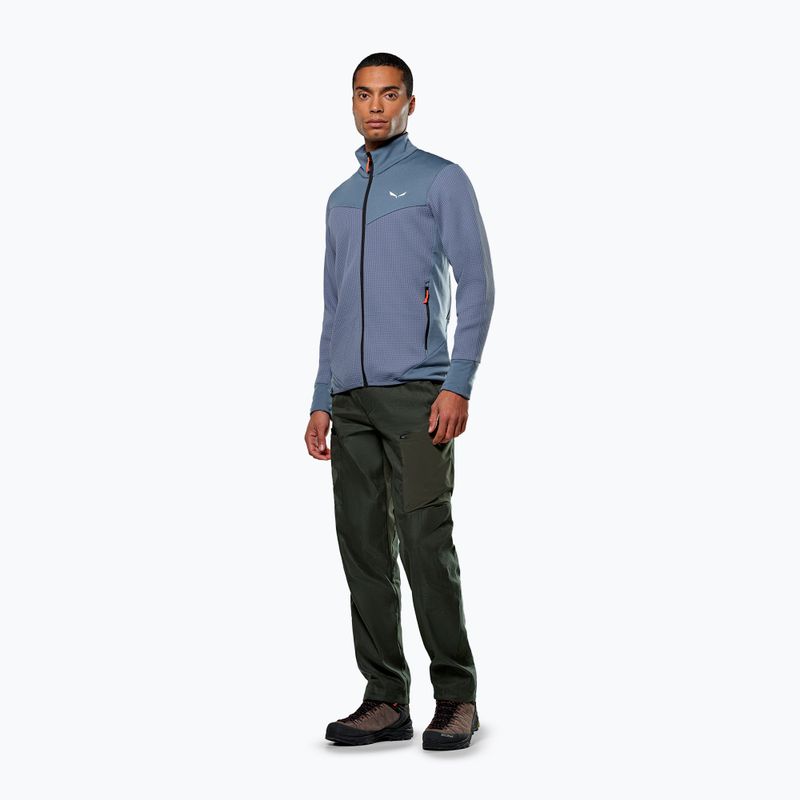 Vyriškas žygio džemperis Salewa Puez Waffle Hyb PL HD java blue 4
