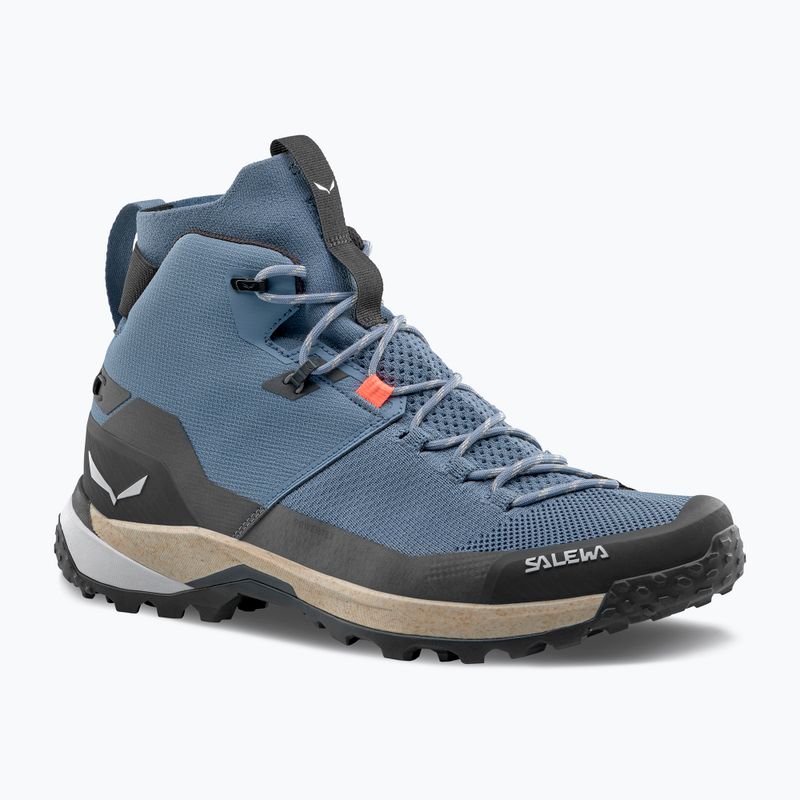 Vyriški turistiniai batai Salewa Puez Knit Mid Ptx java blue / black