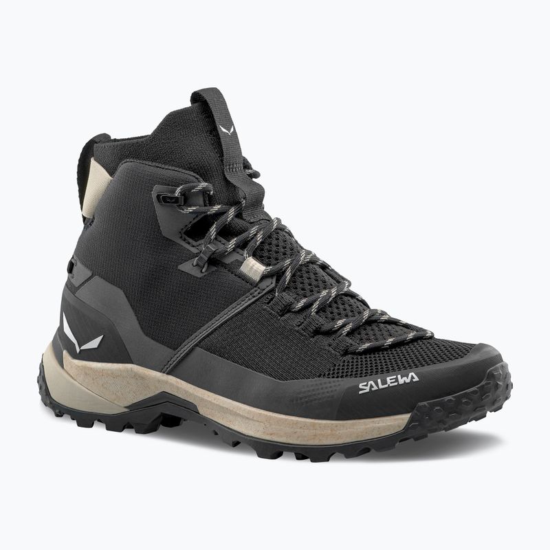 Moteriški turistiniai batai Salewa Puez Knit Mid Ptx black / black