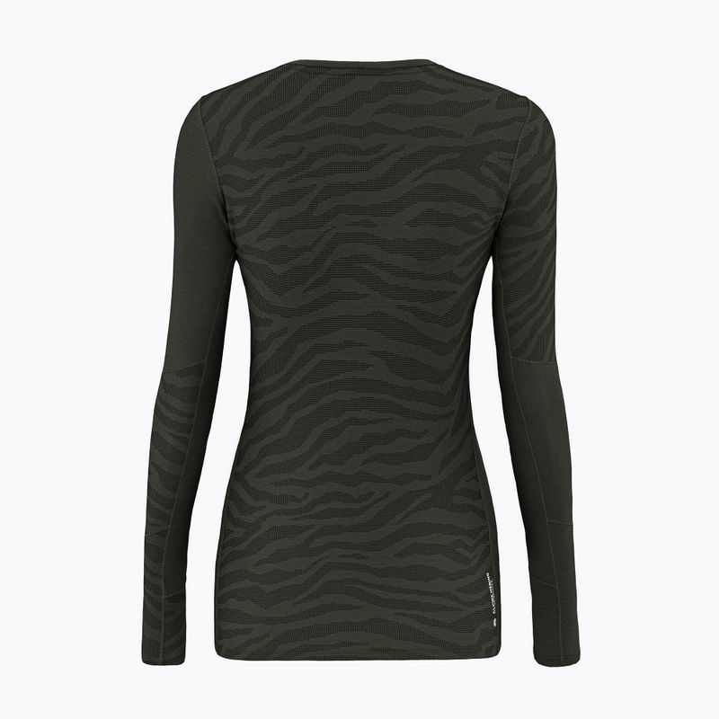 Moteriški termoaktyvūs marškinėliai Salewa Cristallo Warm AMR dark olive 2