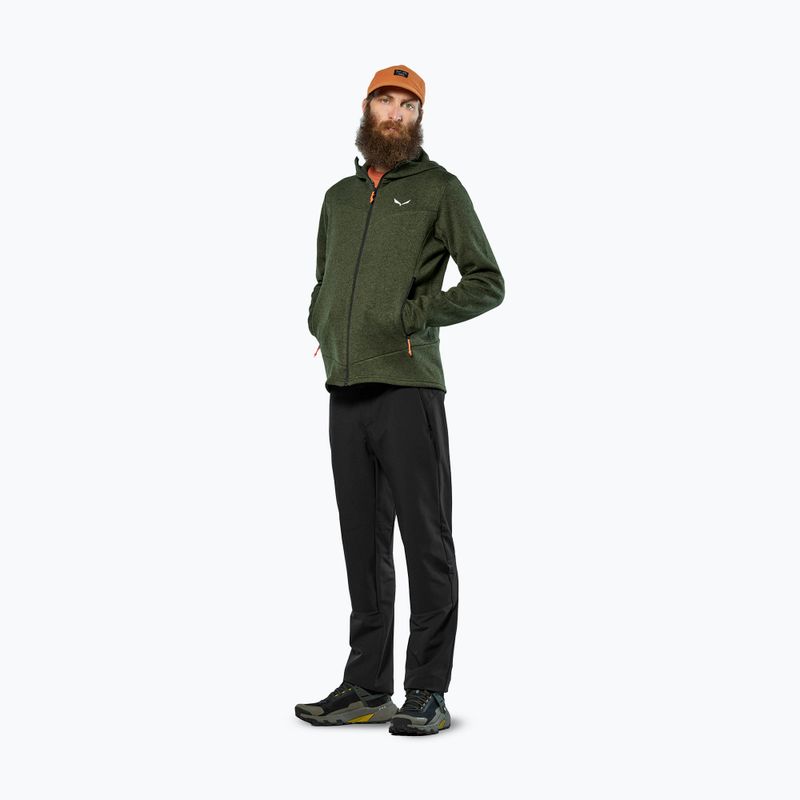Vyriškas trekinginis džemperis Salewa Puez Rocca Polarlite Hood dark olive 2
