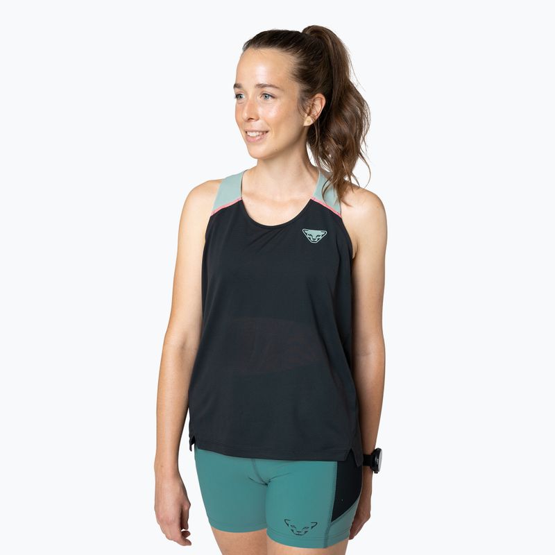 Moteriškas bėgimo tank topas DYNAFIT Sky Tank black out jadelite 2