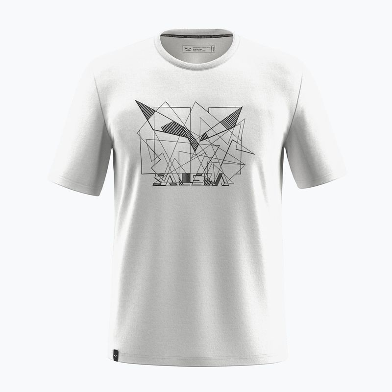 Vyriški marškinėliai Salewa Eagle Geometric optical white