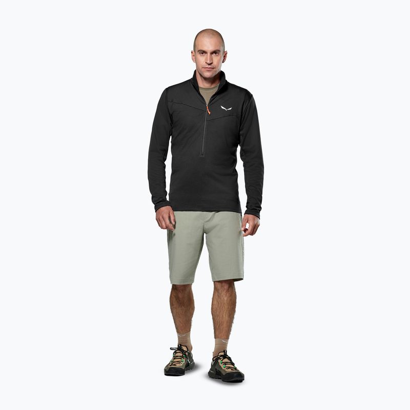 Vyriškas žygio džemperis Salewa Puez Cammio Polarlite Half Zip Black Out 2