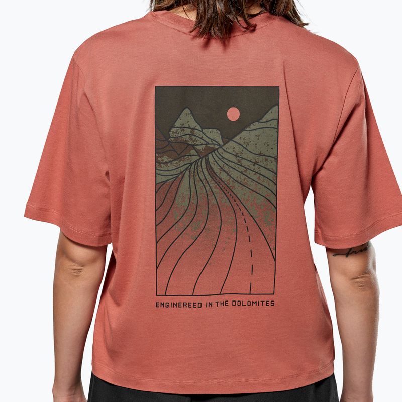 Moteriški marškinėliai Salewa Eagle Sunset Loose etruscan red 4
