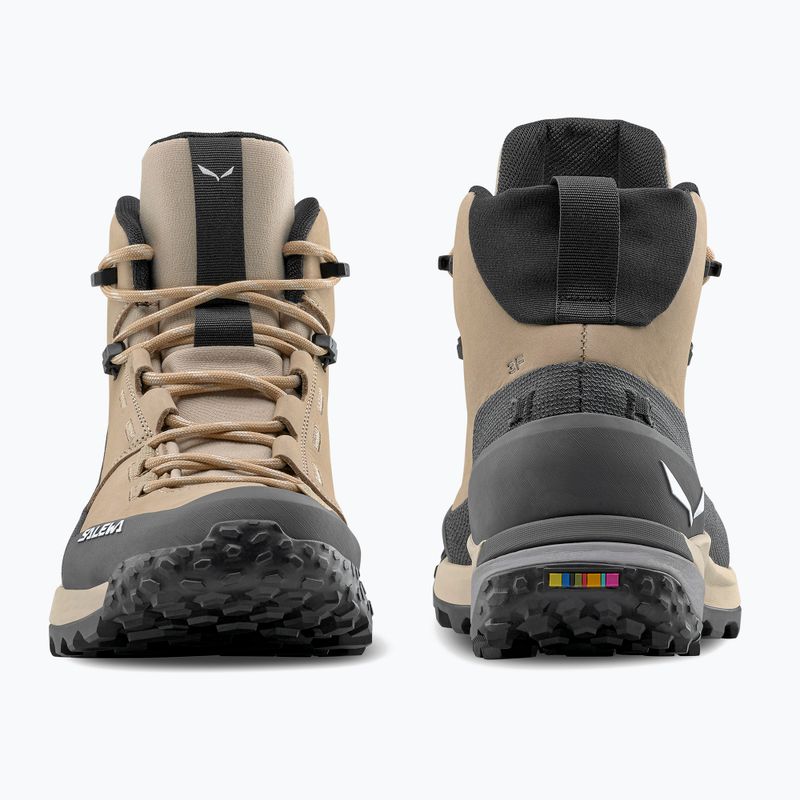 Moteriški žygio batai Salewa Puez Leather Mid Ptx quicksand / onyx 11