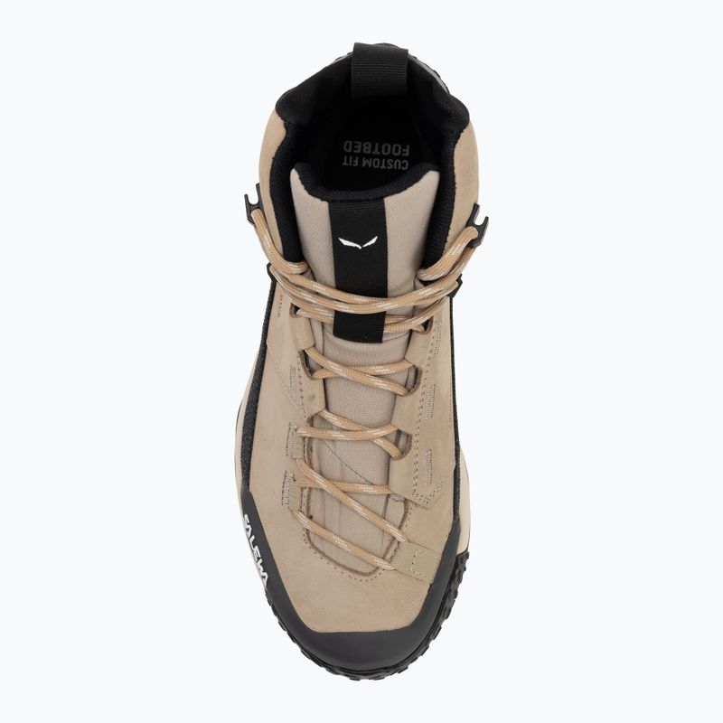 Moteriški žygio batai Salewa Puez Leather Mid Ptx quicksand / onyx 5