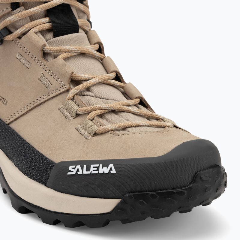 Moteriški žygio batai Salewa Puez Leather Mid Ptx quicksand / onyx 7