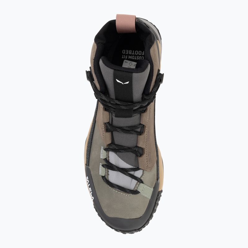 Moteriški žygio batai Salewa Puez Leather Mid Ptx bungee cord / onyx 5