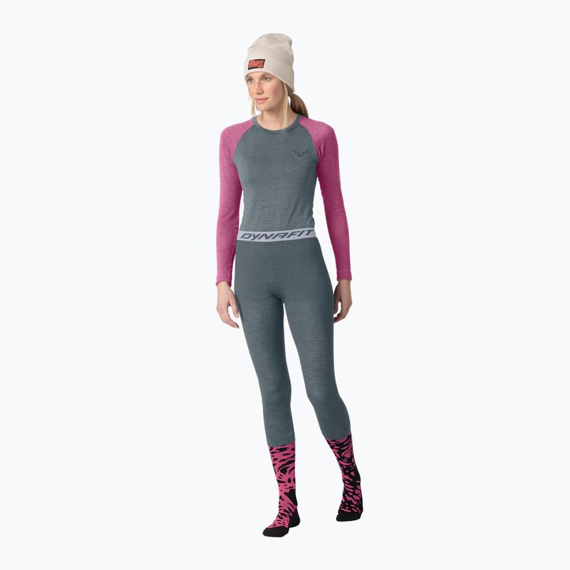 Moteriški termoaktyvūs marškinėliai DYNAFIT Tour Light Merino magenta 2