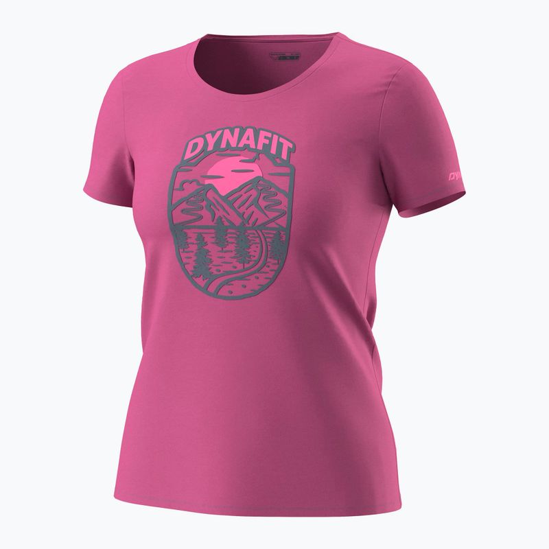 Moteriški marškinėliai DYNAFIT Graphic Co magenta/horizon 4