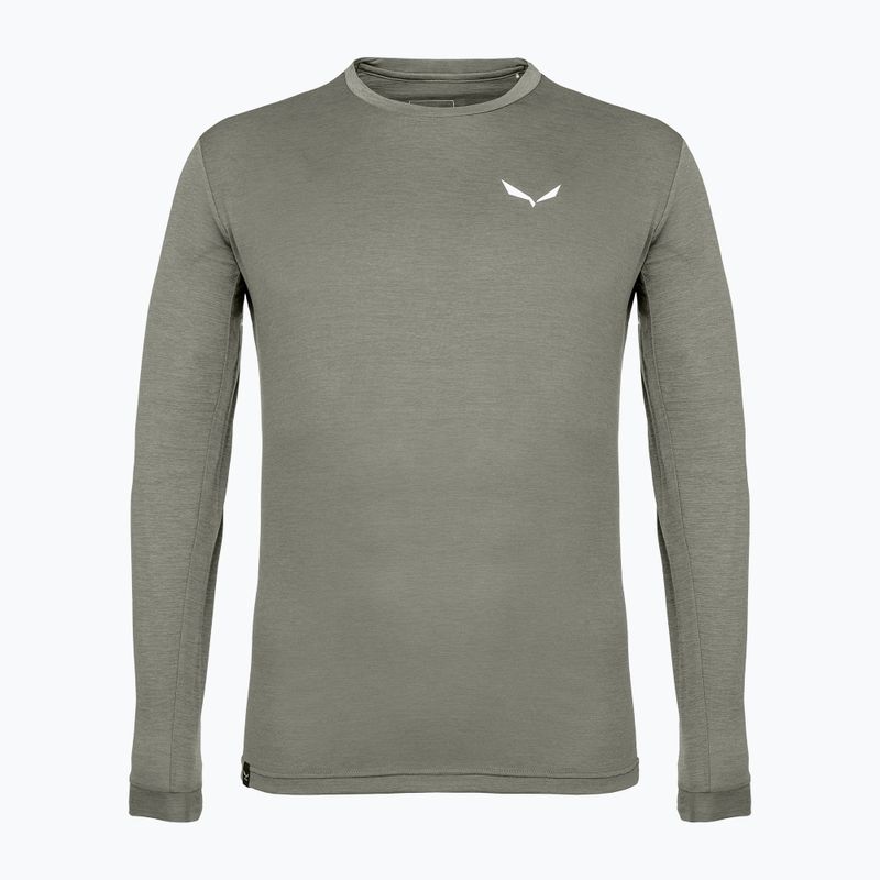 Vyriški marškinėliai ilgomis rankovėmis Salewa Puez Melange Dry faded green melange