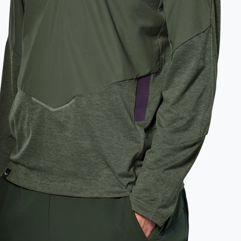 Vyriški marškinėliai ilgomis rankovėmis Salewa Pedroc Dry Wind Half Zip Tee faded green 4