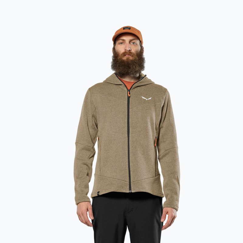 Vyriškas trekingo džemperis Salewa Puez Rocca Polarlite Hood quicksand