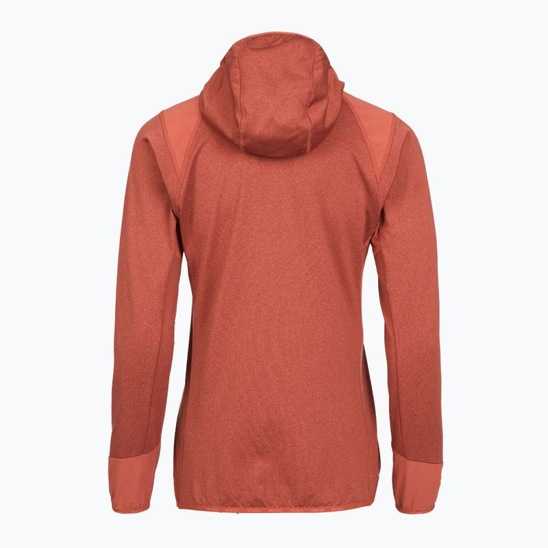 Moteriškas žygio džemperis Salewa Agner Hybrid PL/DST FZ Hoody etruscan red melange 2