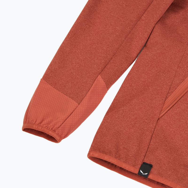 Moteriškas žygio džemperis Salewa Agner Hybrid PL/DST FZ Hoody etruscan red melange 4