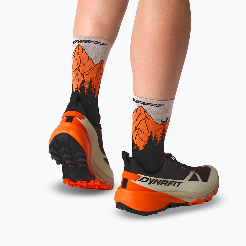 Kojinės DYNAFIT Traverse Crew black out ultra orange/4220 9