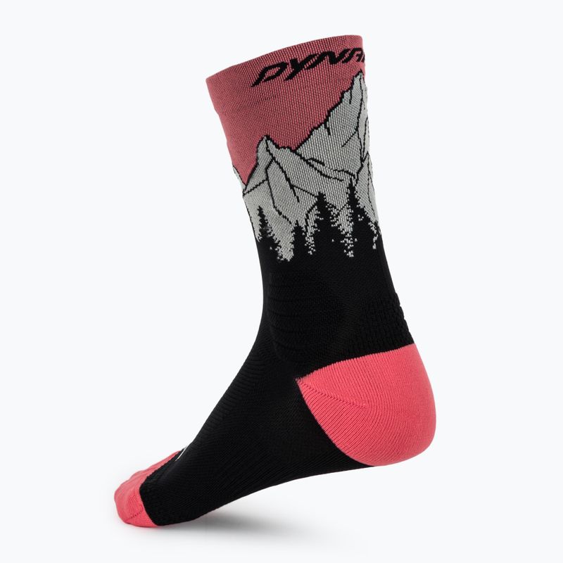 Kojinės DYNAFIT Traverse Crew black out ultra coral/6a10 2