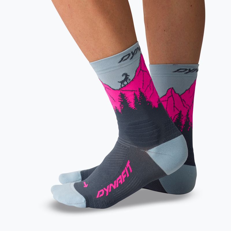 Kojinės DYNAFIT Traverse Crew cinder pink glo/6070 8