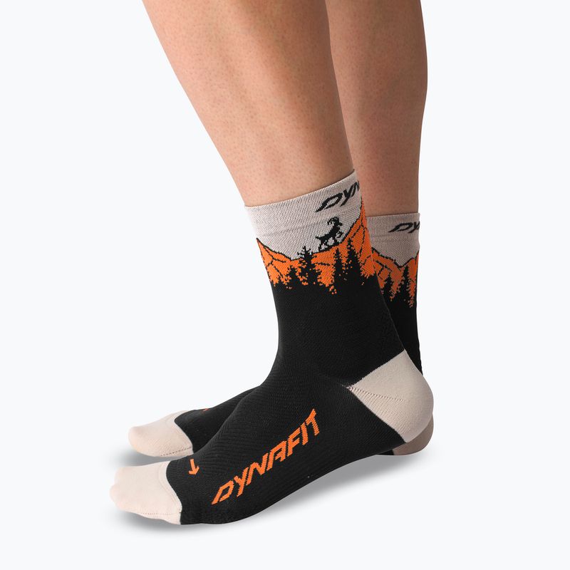Slidinėjimo kojinės DYNAFIT Traverse Mid black out ultra orange/4220 2