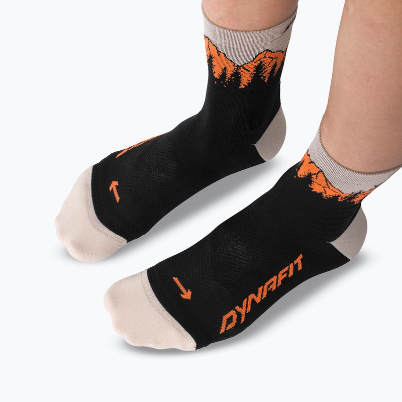 Slidinėjimo kojinės DYNAFIT Traverse Mid black out ultra orange/4220 3