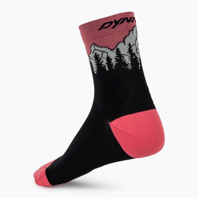 Slidinėjimo kojinės DYNAFIT Traverse Mid black out ultra coral/6a10 2