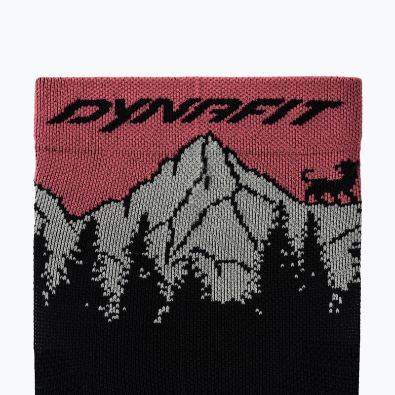 Slidinėjimo kojinės DYNAFIT Traverse Mid black out ultra coral/6a10 3