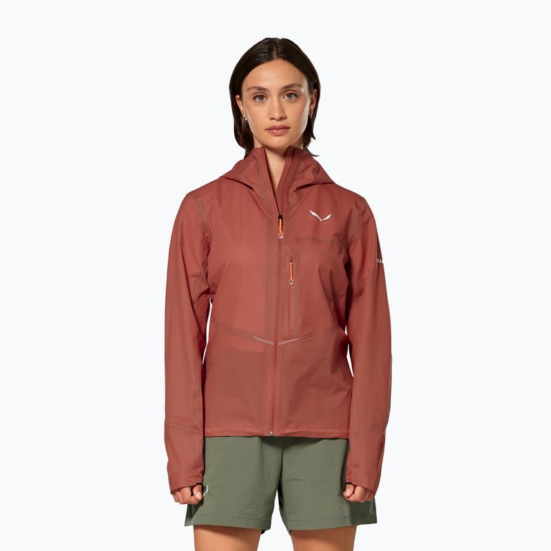 Moteriška lietpaltinė striukė Salewa Pedroc 2 PTX 2.5 Light etruscan red