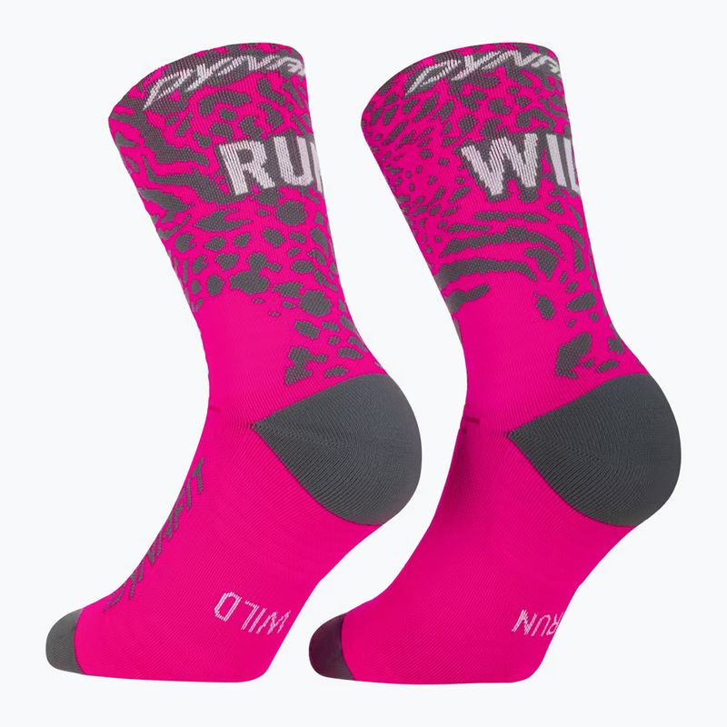 Kojinės DYNAFIT Run Wild Crew pink glo 5