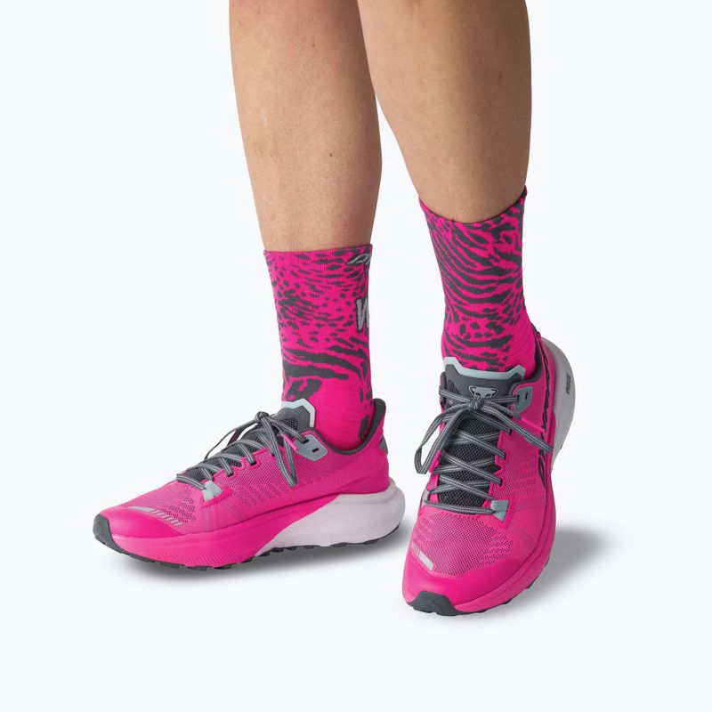 Kojinės DYNAFIT Run Wild Crew pink glo 6