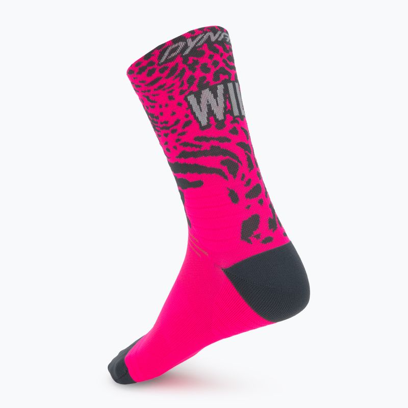 Kojinės DYNAFIT Run Wild Crew pink glo 2