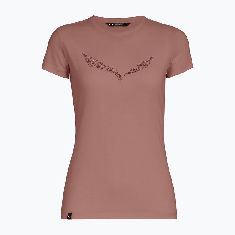 Moteriški marškinėliai Salewa Solid Dry desert pink