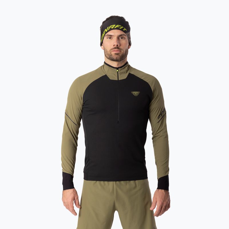 Vyriškas bėgimo džemperis Dynafit Alpine LS 1/2 Zip Tee military green/0910