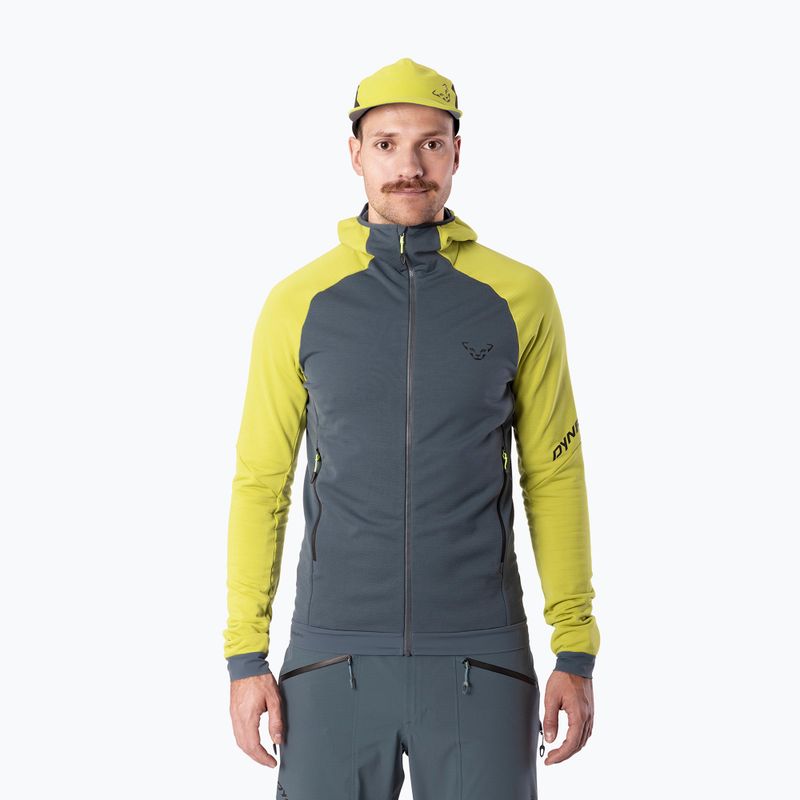 Vyriškas DYNAFIT Radical Polartec slidinėjimo džemperis su gobtuvu, spalva golden lime/0720
