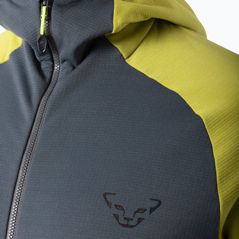 Vyriškas DYNAFIT Radical Polartec slidinėjimo džemperis su gobtuvu, spalva golden lime/0720 4