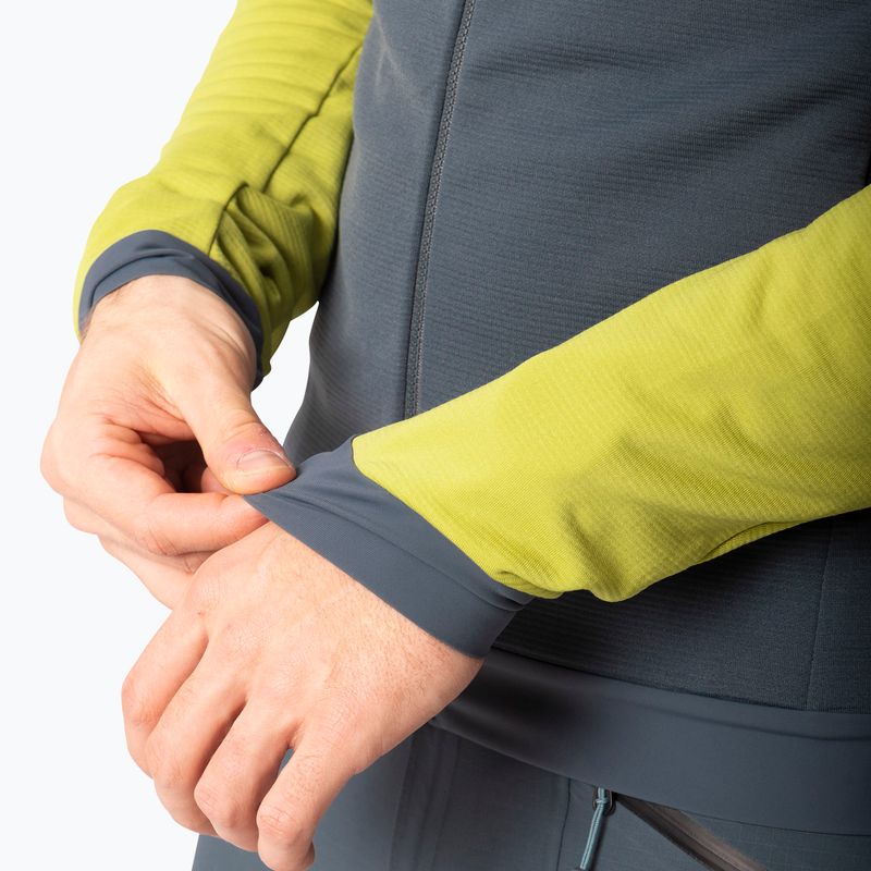 Vyriškas DYNAFIT Radical Polartec slidinėjimo džemperis su gobtuvu, spalva golden lime/0720 5