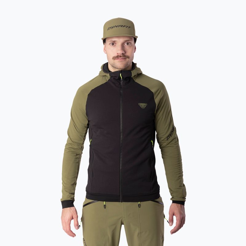 Vyriškas DYNAFIT Radical Polartec skitūro džemperis su kapišonu, karinės žalios spalvos/0910